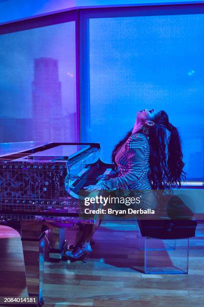 Pianist Chloe Flower is photographed for Wall Street Journal on June 21, 2019 in New York City. PUBLISHED IMAGE.