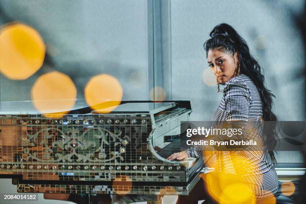 Pianist Chloe Flower is photographed for Wall Street Journal on June 21, 2019 in New York City.