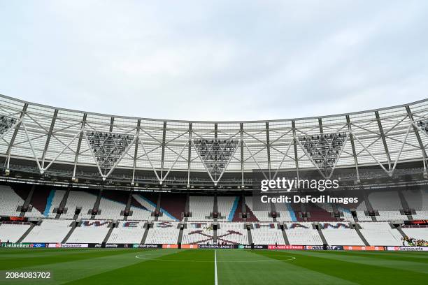 General view inside the stadium prior to the UEFA Europa League 2023/24 round of 16 second leg match between West Ham United FC and Sport-Club...