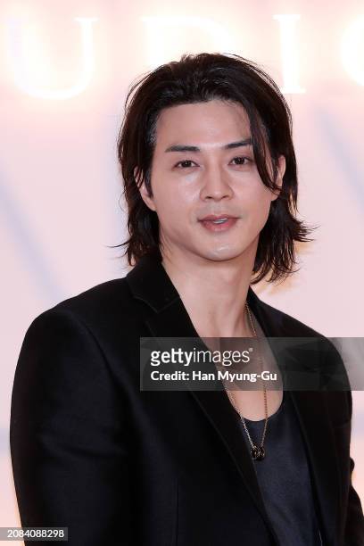 Actor Kim Ji-Hoon is seen at the BULGARI Studio opening party at Walkerhill Hotel on March 14, 2024 in Seoul, South Korea.