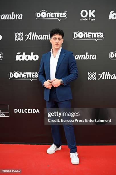 Influencer Alberto Boniato poses at the photocall of the 'Idol Awards 2024' at the Principe Pio Theater, March 14 in Madrid, Spain.