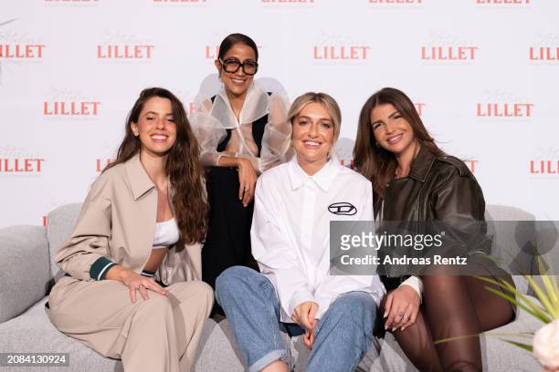 Vanessa Mai, Rabea Schif, Karo Kauer and Farina Opoku attend the "Les Ateliers Lillet - A place for female growth" event at Curio Haus on March 14,...