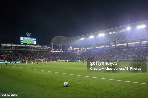 General view of the stadium during an MLS regular season game between Inter Miami CF and Los Angeles Galaxy at Dignity Health Sports Park on February...