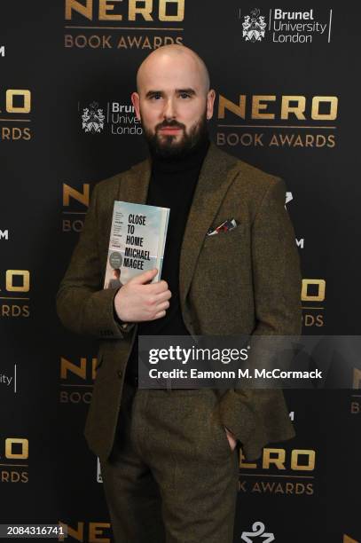 Category Winning Author Michael Magee attends inaugural Nero Book Awards ceremony at HERE at Outernet London on March 14, 2024 in London, England.