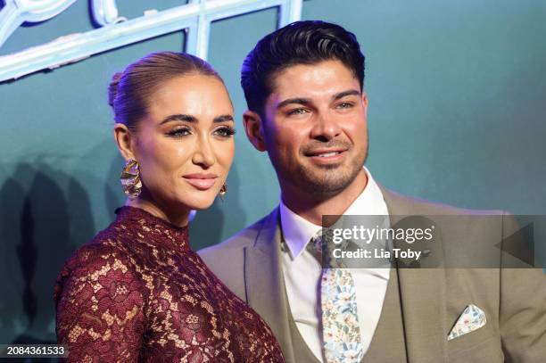 Georgia Harrison and Anton Danyluk attend the UK special screening of "Road House" at The Curzon Mayfair on March 14, 2024 in London, England.