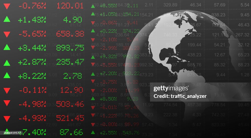 Finance background - world map