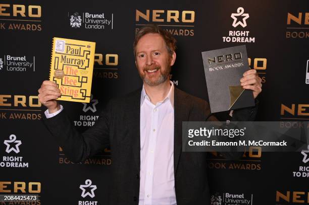 Winner of the 2023 Nero Gold Prize, Book of the Year Paul Murray pictured at the 2023 Nero Book Awards at HERE at Outernet London on March 14, 2024...
