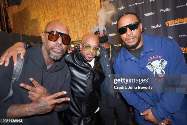 Sleepy Brown, Jermaine Dupri, Big Boi of OutKast, and Kawan Prather at Stubbs BBQ for the Freaknik: The Wildest Party Never Told SXSW showcase hosted...