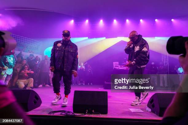 Big Boi of OutKast and Sleepy Brown perform at Stubbs BBQ for the Freaknik: The Wildest Party Never Told SXSW showcase hosted by Jermaine Dupri and...