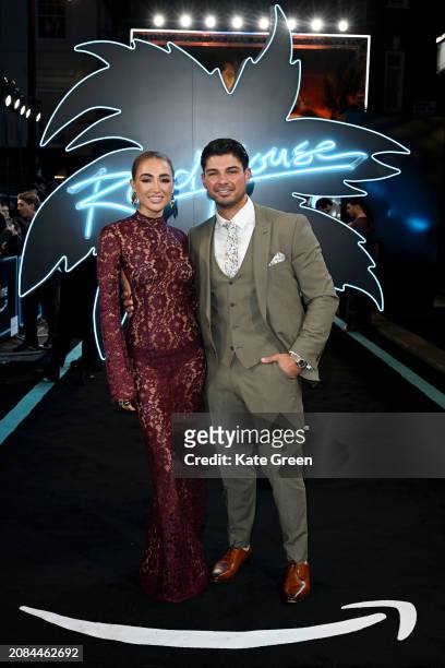 Georgia Harrison and Anton Danyluk attend a special screening of Prime Video's "Road House" at The Curzon Mayfair on March 14, 2024 in London,...