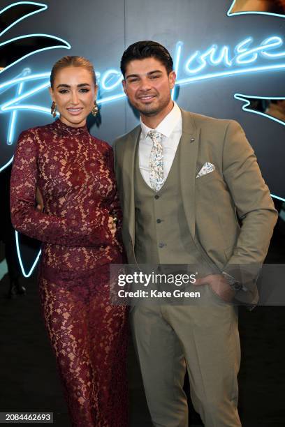 Georgia Harrison and Anton Danyluk attend a special screening of Prime Video's "Road House" at The Curzon Mayfair on March 14, 2024 in London,...