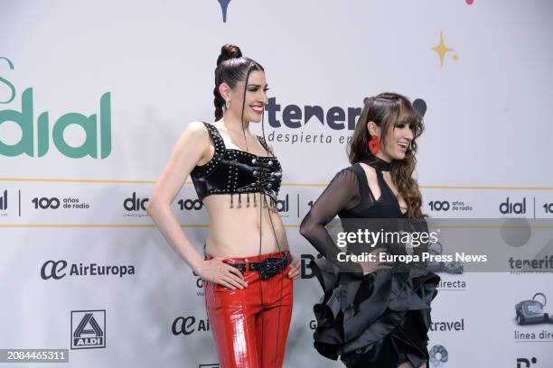 American pop-country duo Ha*ash formed by sisters Hanna Nicole and Ashley Grace pose during the photocall of the XXVIII edition of the Dial Awards,...