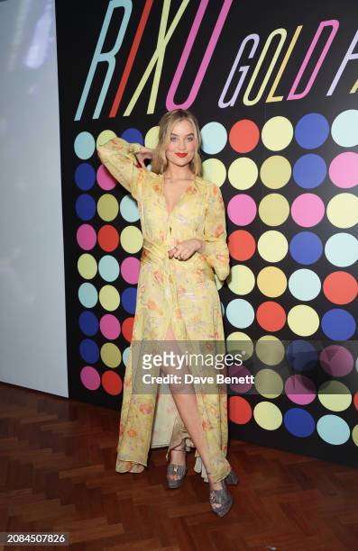 Laura Whitmore attends the RIXO GOLD launch party at Toklas on March 14, 2024 in London, England.