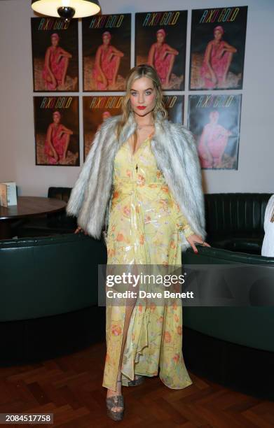 Laura Whitmore attends the RIXO GOLD launch party at Toklas on March 14, 2024 in London, England.