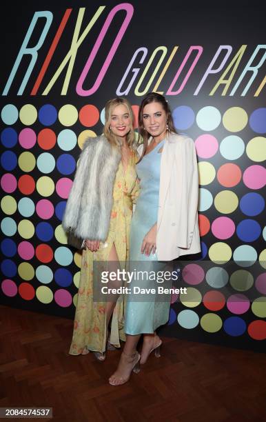 Laura Whitmore and Amber Le Bon attend the RIXO GOLD launch party at Toklas on March 14, 2024 in London, England.