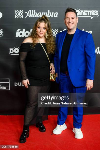 Carlos Latre and Candela Latre attend the "Idolo" Awards 2024 at Gran Teatro Caixabank Príncipe Pío on March 14, 2024 in Madrid, Spain.