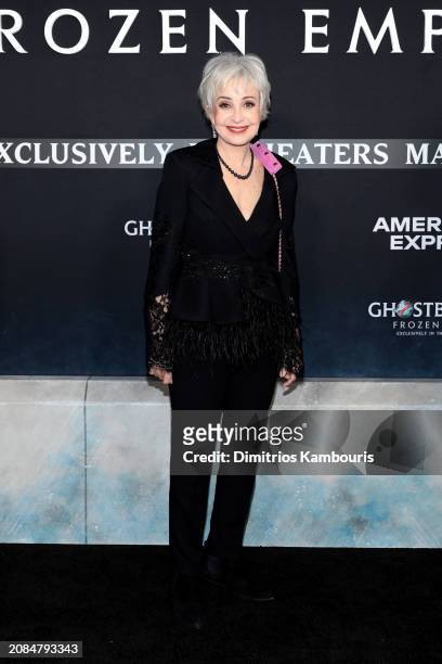 Annie Potts attends the premiere of "Ghostbusters: Frozen Empire" at AMC Lincoln Square Theater on March 14, 2024 in New York City.