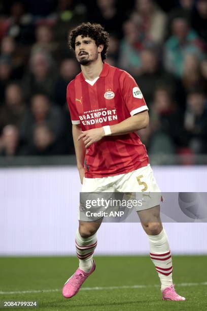 Andre Ramalho of PSV Eindhoven during the Dutch Eredivisie match between PSV Eindhoven and FC Twente at the Phillips stadium on March 17, 2024 in...