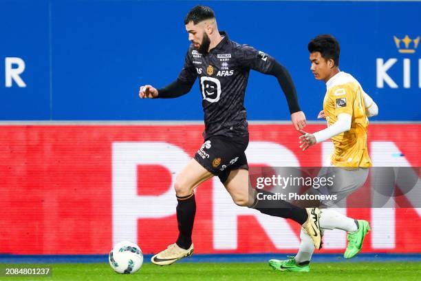 Cobbaut Elias defender of KV Mechelen during the Jupiler Pro League match between OH Leuven and KV Mechelen at the King Power at Den Dreef Stadion on...