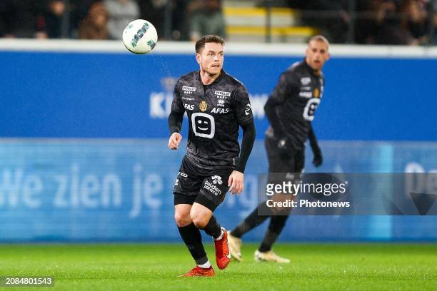 Mrabti Kerim forward of KV Mechelen during the Jupiler Pro League match between OH Leuven and KV Mechelen at the King Power at Den Dreef Stadion on...