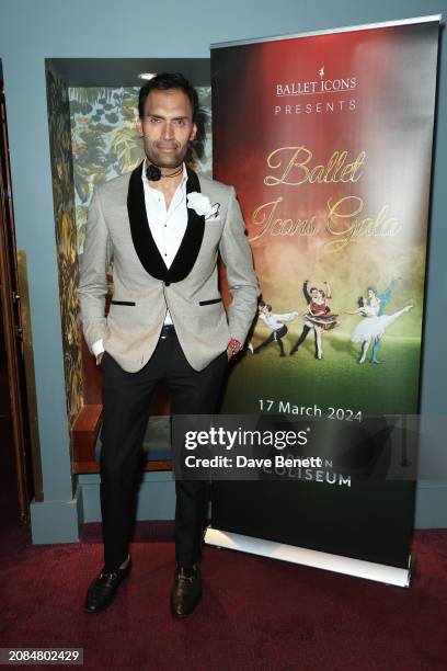 Jeetendr Sehdev attends the Ballet Icons Gala 2024 at The London Coliseum on March 17, 2024 in London, England.