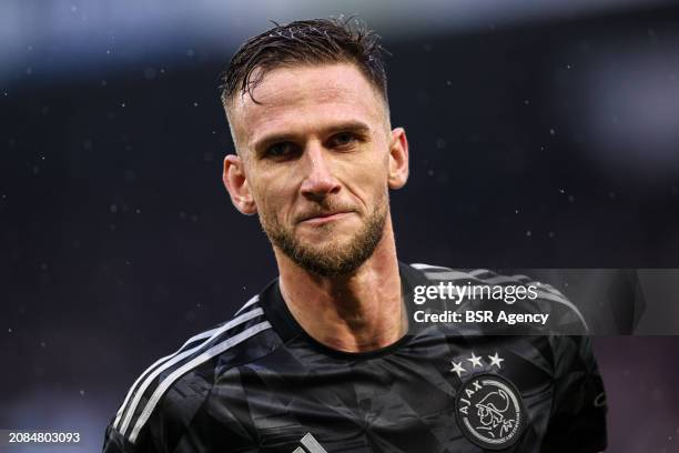 Branco van den Boomen of AFC Ajax looks up during the Dutch Eredivisie match between Sparta Rotterdam and Ajax at Sparta-stadion Het Kasteel on March...