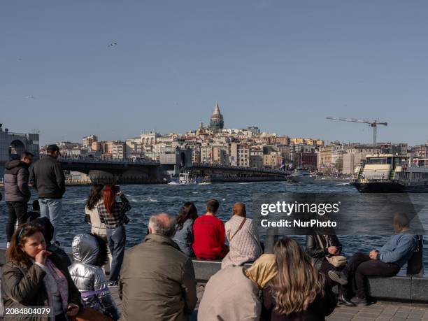 People are going about their daily lives in Istanbul, Turkiye, on March 17.