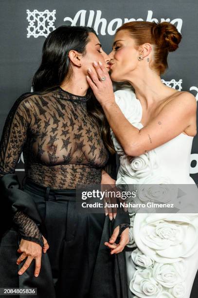 Alba Paul and Dulceida attend the "Idolo" Awards 2024 at Gran Teatro Caixabank Príncipe Pío on March 14, 2024 in Madrid, Spain.