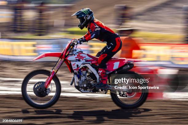 Charli Cannon of QLD driving HONDA CRF250R in class EZILIFT MXW during the Penrite ProMX Championship presented by AMX Superstores at the Wonthaggi...
