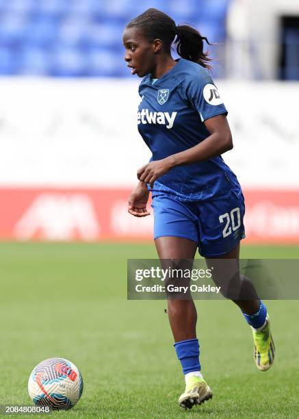 Viviane Asseyi of West Ham during the Barclays Women's Super League match between Liverpool FC and West Ham United at Prenton Park on March 17, 2024...