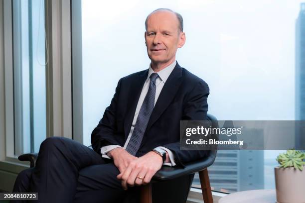 Shayne Elliott, chief executive officer of ANZ Group Holdings Ltd., in Hong Kong, China, on Monday, March 18, 2024. Elliott aims to grow the firm's...