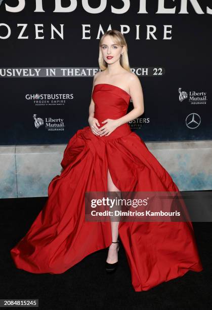 Mckenna Grace attends the premiere of "Ghostbusters: Frozen Empire" at AMC Lincoln Square Theater on March 14, 2024 in New York City.