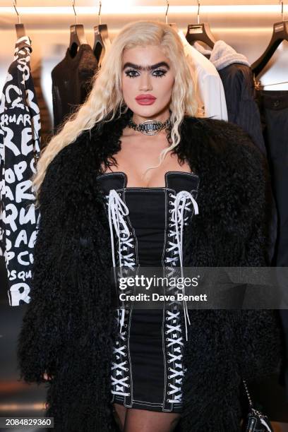 Sophia Hadjipanteli attends a special in-store cocktail event to celebrate the opening of Dsquared2's London flagship store on New Bond Street on...