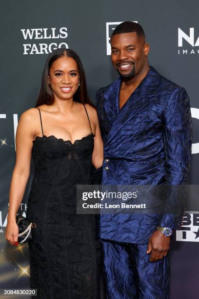 Felicia Joseph and Amin Joseph attend the NAACP Image Awards Dinner at Hollywood Palladium on March 14, 2024 in Los Angeles, California.