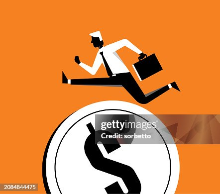 Money Jump Rope Businessman Jumping Currency High-Res Vector Graphic - Getty Images