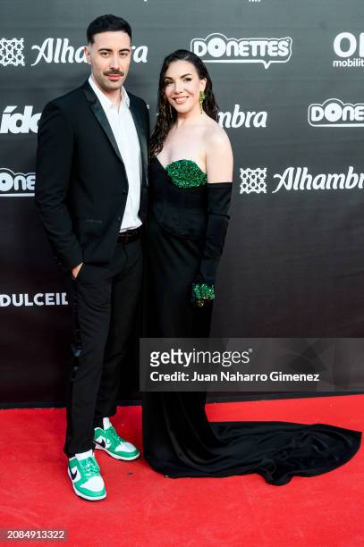 Guillermo Camacho and Inés Hernand attend the "Idolo" Awards 2024 at Gran Teatro Caixabank Príncipe Pío on March 14, 2024 in Madrid, Spain.