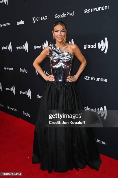 Chrishell Stause attends the 35th annual GLAAD Media Awards at The Beverly Hilton on March 14, 2024 in Beverly Hills, California.