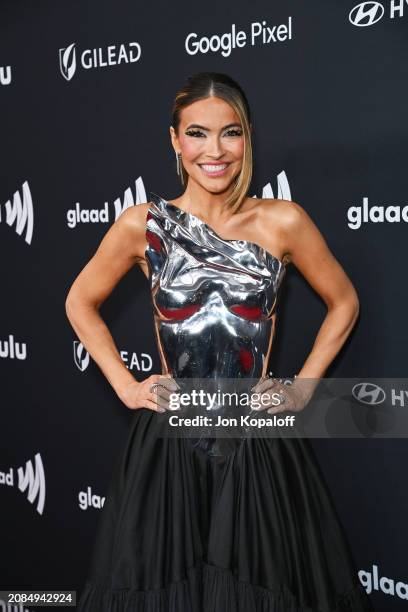 Chrishell Stause attends the 35th annual GLAAD Media Awards at The Beverly Hilton on March 14, 2024 in Beverly Hills, California.