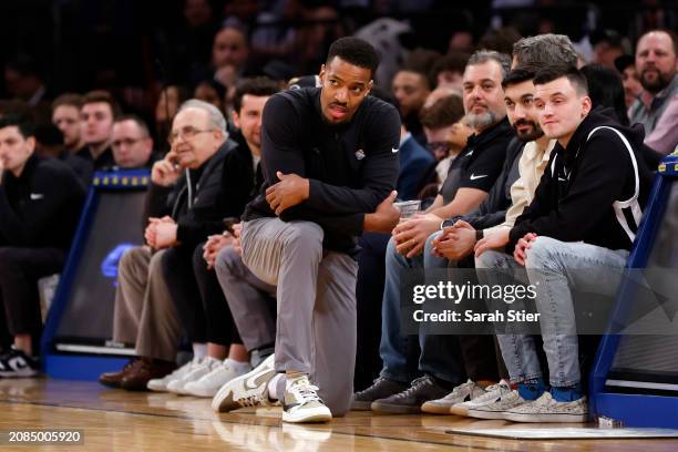 Head coach Kim English of the Providence Friars looks on in the first half against the Creighton Bluejays during the Quarterfinals of the Big East...