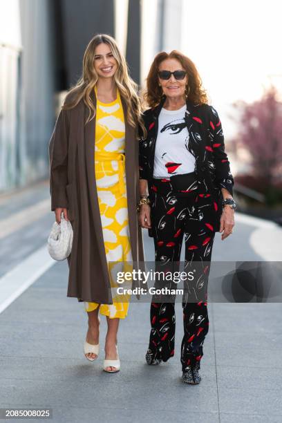 Talita von Furstenberg and Diane von Furstenberg attend a Diane von Furstenberg for Target event at The Shed on March 14, 2024 in New York City.