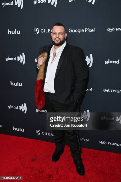 Daniel Franzese attends the 35th annual GLAAD Media Awards at The Beverly Hilton on March 14, 2024 in Beverly Hills, California.