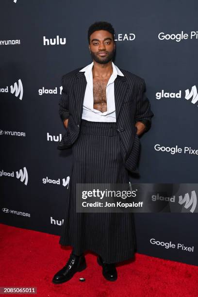 Jelani Alladin attends the 35th annual GLAAD Media Awards at The Beverly Hilton on March 14, 2024 in Beverly Hills, California.