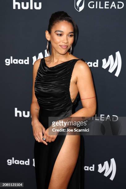Alexandra Shipp attends the 35th GLAAD Media Awards - Los Angeles at The Beverly Hilton on March 14, 2024 in Beverly Hills, California.