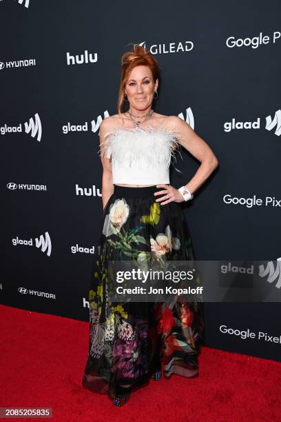 Elisa Donovan attends the 35th annual GLAAD Media Awards at The Beverly Hilton on March 14, 2024 in Beverly Hills, California.