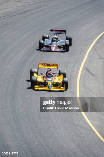 Bobby Rahal of the USA and Galles-Kraco Racing competes in the CART PPG Indy Car World Series Autoworks 200 on April 8, 1990 at Phoenix International...