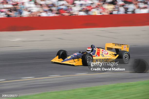 Bobby Rahal of the USA and Galles-Kraco Racing competes in the CART PPG Indy Car World Series Autoworks 200 on April 8, 1990 at Phoenix International...