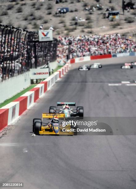 Bobby Rahal of the USA and Galles-Kraco Racing competes in the CART PPG Indy Car World Series Autoworks 200 on April 8, 1990 at Phoenix International...