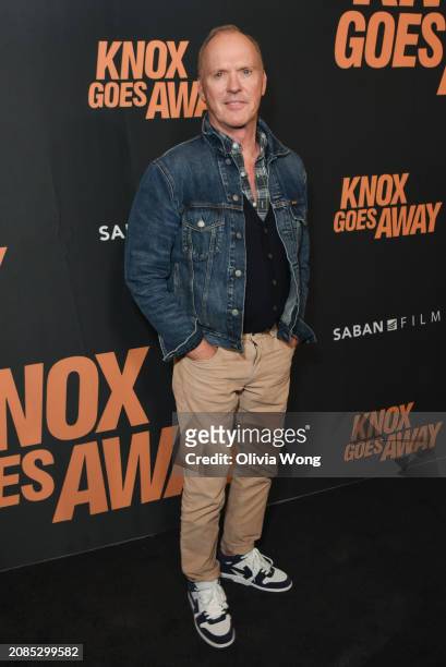 Michael Keaton attends the Los Angeles special screening of "Knox Goes Away" at Academy Museum of Motion Pictures on March 14, 2024 in Los Angeles,...