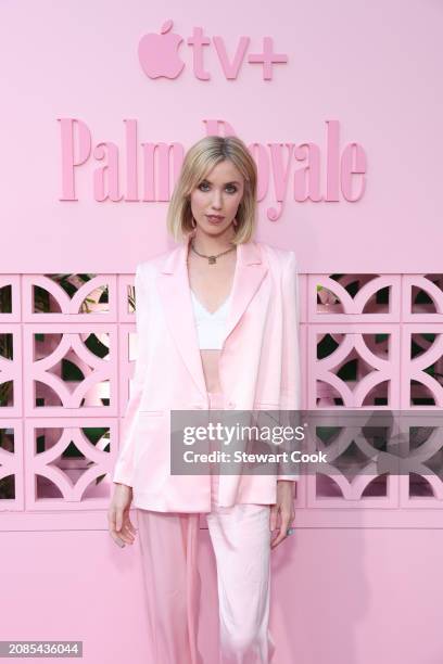 Laura Clery attends the world premiere of Apple TV+'s “Palm Royale” at the Samuel Goldwyn Theatre on March 14, 2024 in Beverly Hills, California....