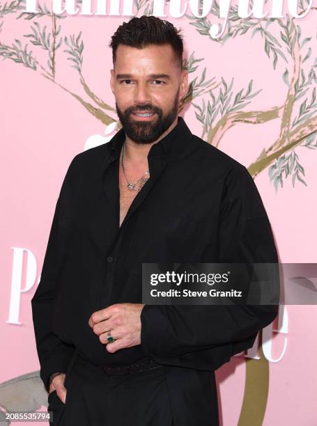 Ricky Martin arrives at the World Premiere Of Apple TV+'s "Palm Royale" at Samuel Goldwyn Theater on March 14, 2024 in Beverly Hills, California.